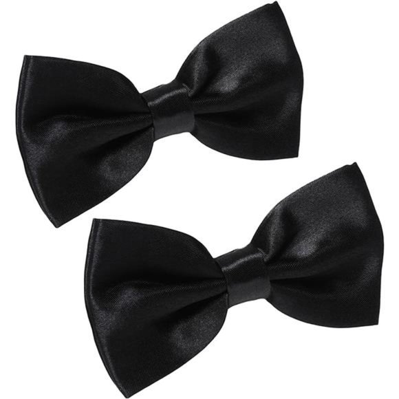 Accessories Mens Pre Tied Bow Ties For Wedding Party Black 2pack